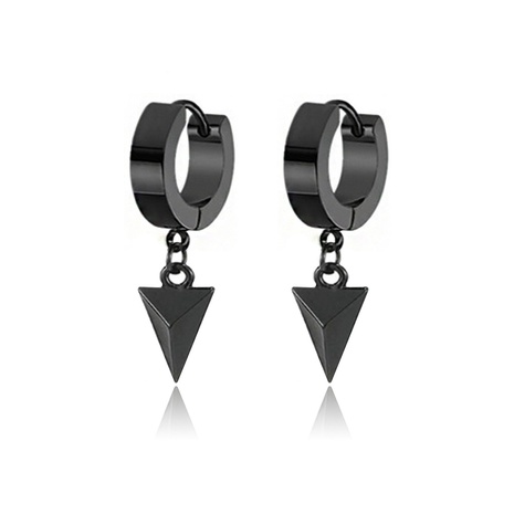 punk style triangle pendant titanium steel earrings's discount tags