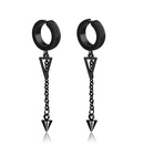 fashion simple black punk earrings titanium steel drop earringspicture5