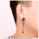 fashion simple black punk earrings titanium steel drop earringspicture6