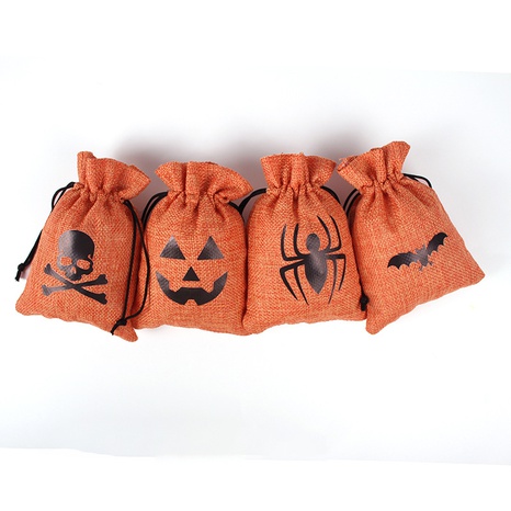 Wholesale Halloween Linen Bunch Pocket Jack-o-lantern Candy Gift Packaging Bag's discount tags