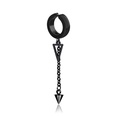 fashion simple black punk earrings titanium steel drop earringspicture10