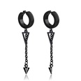 fashion simple black punk earrings titanium steel drop earringspicture12