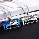 European and American street hiphop hiphop pendant Thrasher colorful necklacepicture5
