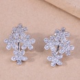 Korean version of fashion inlaid blossoming petals personality temperament earringspicture4