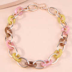 European and American fashion metal wild candy aluminum chain temperament short necklace
