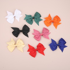 8pcs Solid Color Dovetail Small Bow Hair Clip