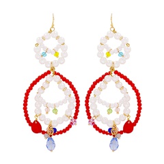 Neue handgefertigte Perlenohrringe im böhmischen Stil