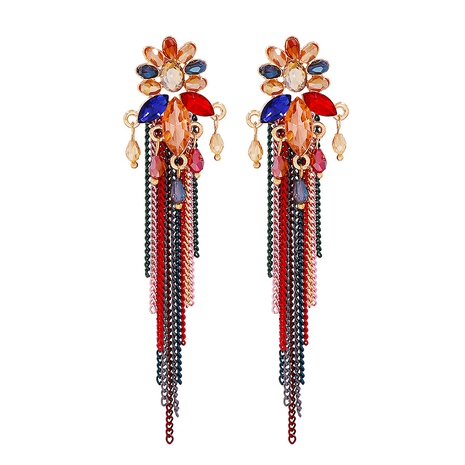 new geometric color tassel tassel earrings's discount tags