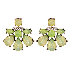 Fashion jewelry diamond flower shape alloy earrings fashion accessories
