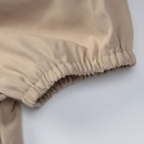 Camiseta de manga corta con cremallera y espalda descubierta informal con costuras a la moda para mujerpicture22