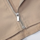 Womens New Fashion Stitching Casual Backless Zipper Short Sleeve TShirt Top Womenpicture26