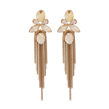 new long bohemian style tassel rhinestone earrings's discount tags