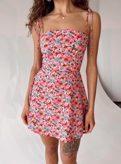 summer new print suspender dress