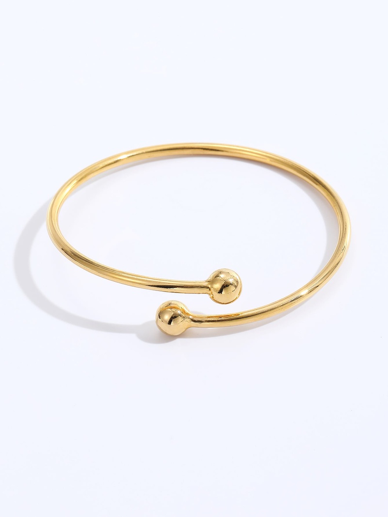 Simple Mode De Cuivre lectrolytique 18K Golden OpenFin Brillant Bracelet