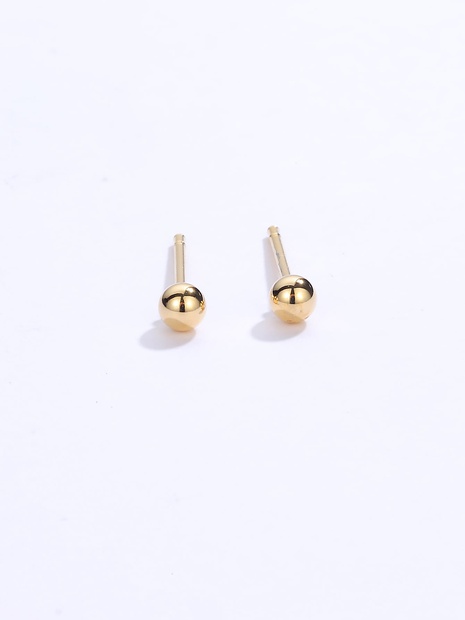 Fashion Compact Simple Plating 18K Gold Ball Stainless Steel Stud Earrings's discount tags