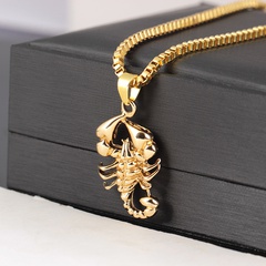Fashion Ornament Gold Simple Alloy Scorpion Shaped Necklace