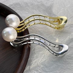 Pinza de pelo de aleación de perlas francesas Clip de pico de pato tocado de estilo coreano