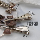 Vintage Bow Duckbill Clip  Alloy Chain Pearl Edge Clip Head Accessoriespicture12