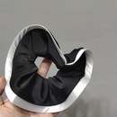 Korean Style Textured Satin Black and White Hair Rope Hair Accessoriespicture7