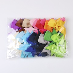 Conjunto de 20 piezas de Clip de pelo hecho a mano de hilo para niños de color sólido simple
