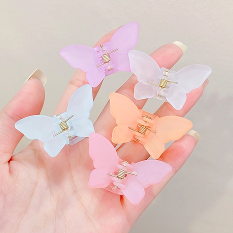 Fashion Barrettes Butterfly Shaped Frosted Hair Claw Hair Accessories's discount tags