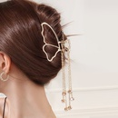 Fashion Metal Grip Butterfly Barrettes Womens Tassel Pendant Hair Accessoriespicture3
