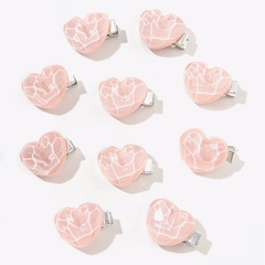 Fashion Summer Pink Heart-Shaped Hairpin 5 PCs Sweet Cute Headdress