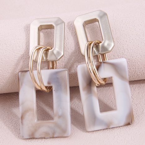 Simple hollow Geometric Square Temperament Earrings's discount tags