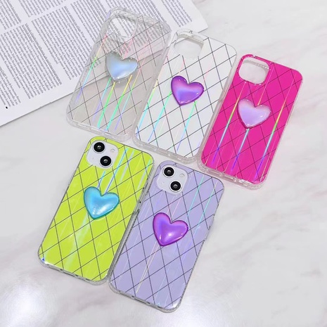 Moda malla forma de corazón plástico 13 iPhone caso's discount tags