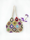 ethnic style color splicing plaid knit handbag 3227cmpicture18