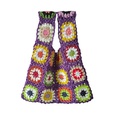 simple color plaid splicing flower tote bag 3329cmpicture18