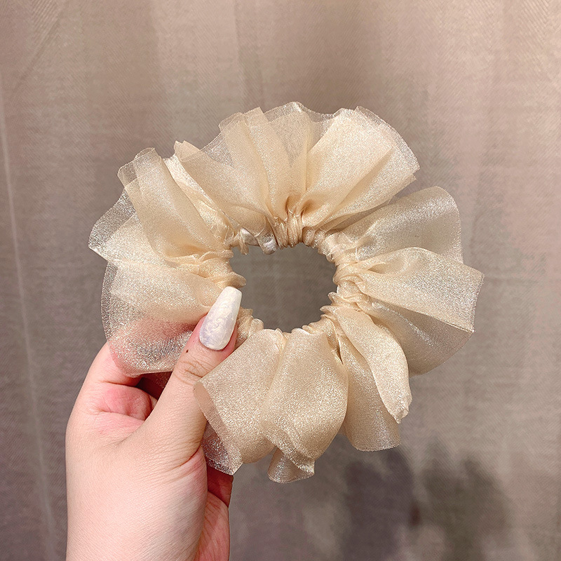 Fashion Simple Circle Pleated Solid Color Hair Scrunchies Hair Accessoriespicture1