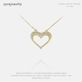 fashion diamond heartshaped pendant necklacepicture15