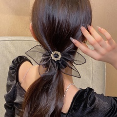 Lace Bow Large Hair Band Rhinestone Hair Rope Tie-up Hair Hair Accessories