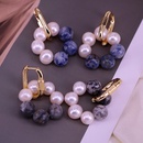 Retro Style Freshwater Pearl Stone pendant Circle copper Earringspicture11