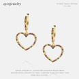 fashion goldplated color zircon hollow heart shape earringspicture19