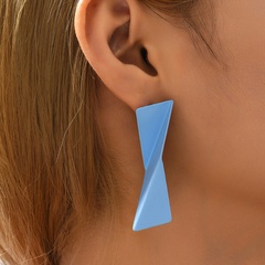 Einfache stil einfarbig geometrische falten anhänger Ohrringe