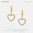 fashion goldplated zircon heartshaped earringspicture14