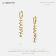 fashion star letter copper earrings wholesalepicture13