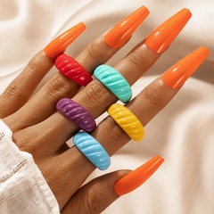 New style Candy Color Resin Wide Open Ring