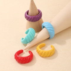 New style Candy Color Resin Wide Open Ring