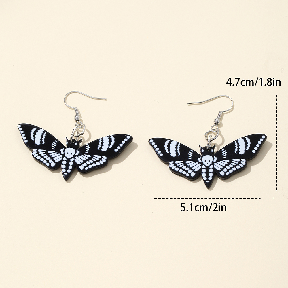 Mode lgant Acrylique Fonc Papillon Noir Crne Boucles Doreilles des Femmespicture2