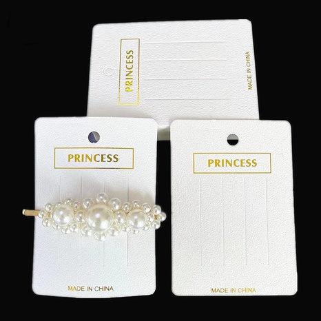 100pcs White bronzing clip card DIY paper card Korean version jewelry packaging card paper packaging bag headwear card wholesale's discount tags