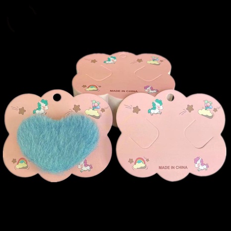 100PCS Hair accessories cardboard children's hair accessories paper card pink cute hairpin card custom hair ring jewelry packaging cardboard's discount tags