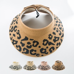 Leopard Stroh Hut Im Freien Strand Hut Mode Topless Hut