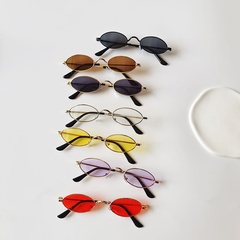 Retro stil Kleine Oval Rahmen farbe film Sonnenbrille