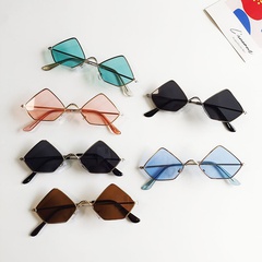 Retro style small polygon Metal Frame children Sunglasses