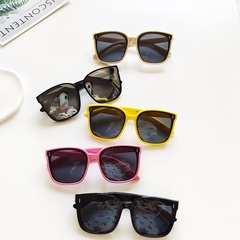 2022 new style color square frame Reflective Lenses Children's Sunglasses