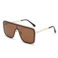 Fashion OnePiece Large Square Rimless Lens Metal Frame Mens and Womens Sunglassespicture13