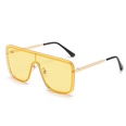 Fashion OnePiece Large Square Rimless Lens Metal Frame Mens and Womens Sunglassespicture14